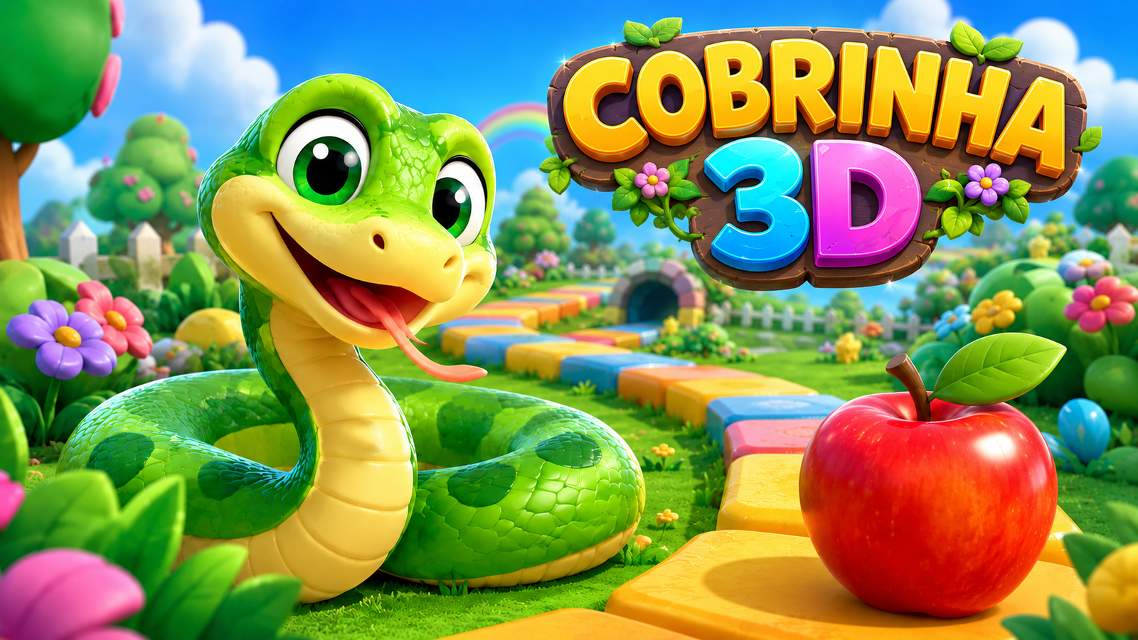 Card oficial do jogo Cobrinha 3D